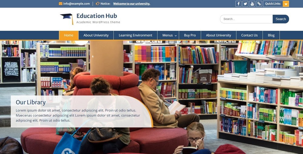 Education Hub WordPress theme