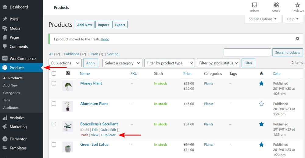 Duplicate product in WooCommerce