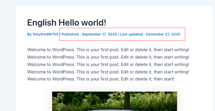 Display both Published and Last Updated Date