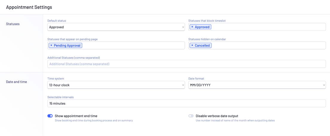 latepoint appointment settings